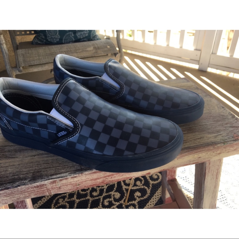Checkered Slip On Vans